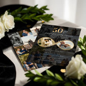 Invitation 50 Years Love Infinity Photo Collage Anniversary
