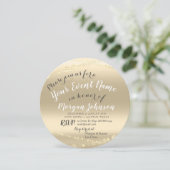 Invitation 50e 60e 70e 80e anniversaire Confetti Gold (Debout devant)