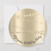 Invitation 50e 60e 70e anniversaire Confetti Gold (Dos)