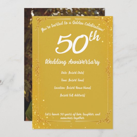 Invitation 50e anniversaire (Devant / Derrière)