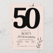 Invitation 50e anniversaire (Devant / Derrière)