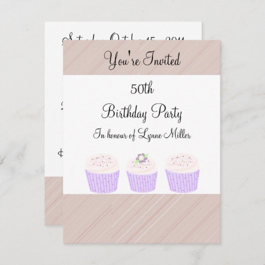 Invitation 50e anniversaire (Devant / Derrière)