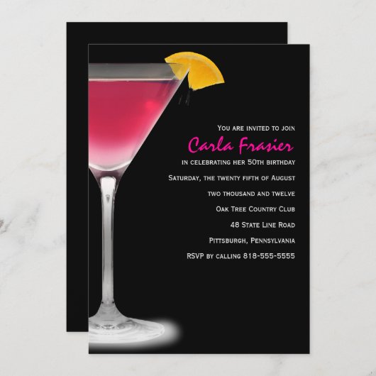 Invitation 50e anniversaire (Devant / Derrière)