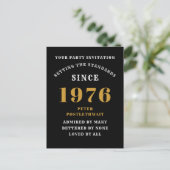 Invitation 50e anniversaire 1976 Noir Or (Debout devant)