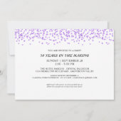 Invitation 50e anniversaire 2 photos Confetti violet (Dos)