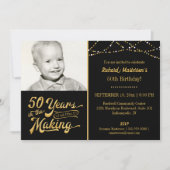 Invitation 50e anniversaire 50 ans dans la fabrication Black  (Devant)