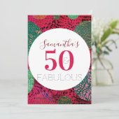 Invitation 50e anniversaire 50 et Fabulous Parti unique (Debout devant)