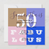 Invitation 50e anniversaire 50 fabuleuse fête d'anniversaire (Dos)