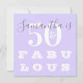 Invitation 50e anniversaire 50 fabuleuse fête d'anniversaire  (Devant)