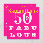 Invitation 50e anniversaire 50 fabuleuse fête d'anniversaire  (Devant / Derrière)