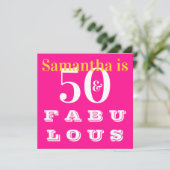 Invitation 50e anniversaire 50 fabuleuse fête d'anniversaire  (Debout devant)