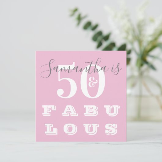 Invitation 50e anniversaire 50 fabuleuse fête d'anniversaire  (Debout devant)