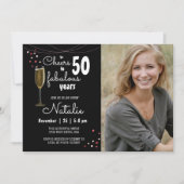 Invitation 50e anniversaire à 50 ans fabuleux Noir (Devant)
