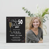 Invitation 50e anniversaire à 50 ans fabuleux Noir (Debout devant)