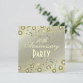 Invitation 50e ANNIVERSAIRE / ANNIVERSAIRE D'OR / PAPIER LUXE (Debout devant)