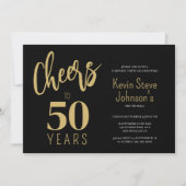 Invitation 50e anniversaire applaudit à 50 ans d'or moderne n (Devant)