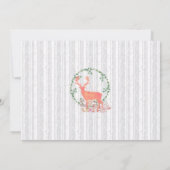 Invitation 50e anniversaire aquarelle rustique Boho renne (Dos)