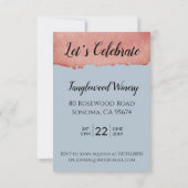 Invitation 50e Anniversaire Aquarelle Vignoble (Dos)