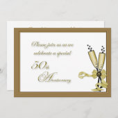 Invitation 50e anniversaire au Champagne (Devant / Derrière)