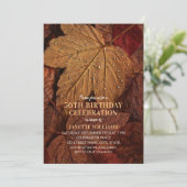 Invitation 50e anniversaire automne rustique L'automne quitte (Debout devant)