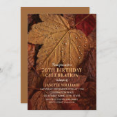 Invitation 50e anniversaire automne rustique L'automne quitte (Devant / Derrière)