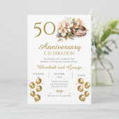 Invitation 50e anniversaire avec anneaux (Debout devant)
