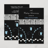 Invitation 50e anniversaire avec impression d'anim (Devant / Derrière)