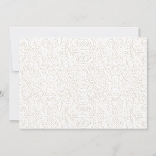 Invitation 50e Anniversaire avec Photo - Élégant Or Blanc (Dos)