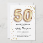 Invitation 50e anniversaire - Ballons d'or (Devant)
