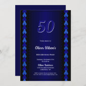 Invitation 50e anniversaire Black and Blue Party (Devant / Derrière)