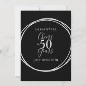 Invitation 50e anniversaire Black Silver encourage à 50 ans (Dos)