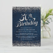Invitation 50e anniversaire Bling Denim & Diamonds Party (Debout devant)