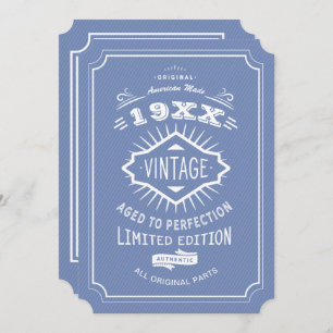 Invitation 50e anniversaire Blue and White Limited Edition