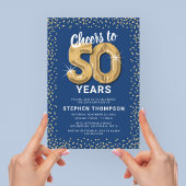 Invitation 50e anniversaire Blue Gold