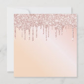 Invitation 50e anniversaire bouillon rose or parties scintill (Dos)