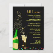 Invitation 50e anniversaire - Champagne amusant et festif (Dos)