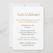 Invitation 50e anniversaire CHAMPAGNE Rose V01A (Dos)