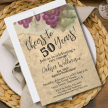 50e anniversaire Cheers à 50 ans Vintage Rustique
