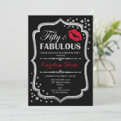 Invitation 50e anniversaire - Cinquante fabuleux Black Red Si (Debout devant)