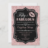 Invitation 50e anniversaire - Cinquante fabuleux Rose Gold No (Devant)