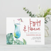 Invitation 50e anniversaire Cocktail tropical (Debout devant)