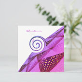 Invitation 50e anniversaire Conception de la spirale violette (Debout devant)