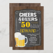 Invitation 50e anniversaire. Concours à 50 ans de bière (Devant / Derrière)