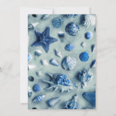 Invitation 50e Anniversaire Coquillages Bleus (Dos)