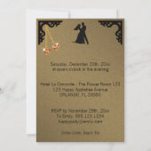 Invitation 50e Anniversaire Dance Party Orange Heart Gem Dama (Dos)