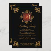 Invitation 50e anniversaire de Black And Gold (Devant / Derrière)