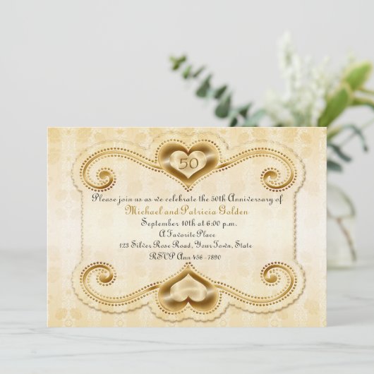 Invitation 50e anniversaire de coeurs d'or (Debout devant)