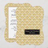 Invitation 50e anniversaire de fête Glam Great Gatsby Style (Devant / Derrière)