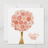 Invitation 50e anniversaire de fête Orange Blossom Tree Invit (Devant)