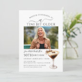 Invitation 50e anniversaire de fête Photo Espresso Martini (Debout devant)
